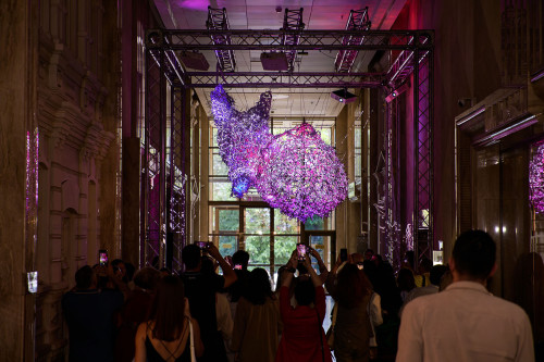 Installation Heart of Ukrane at the Menorah Center